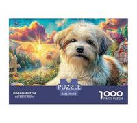 Colorful Fluffy Dog Sleeping PeacefullyDeluxe Jigsaw Puzzles for Adults Featuring 1000 Intricate And Challenging Educational Puzzle Pieces - Crafted to Be An Exceptional Gift Jigsaw Puzzles for Adu