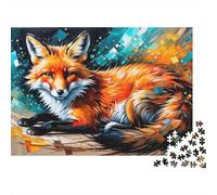 Colorful Fox Art Print Jigsaw Puzzle Impossibili 1000 Pezzi Decorazione Per La Casa. Giochi Rilassamento E Intelligence Per Adulti E Bambini Da 12 Anni 52x38cm/1000pcs