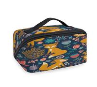 Colorful Fox Travel Makeup Bags per donne uomini ragazze ragazzi modello volpe sacchetto di lavaggio borsa portatile articoli da toeletta cosmetici organizzatore doccia borsa