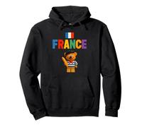 Colorful France with Building Blocks Style, France Graphic Felpa con Cappuccio