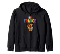 Colorful France with Building Blocks Style, France Graphic Felpa con Cappuccio