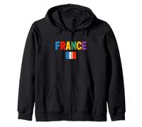 Colorful France with Building Blocks Style, France Graphic Felpa con Cappuccio