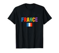 Colorful France with Building Blocks Style, France Graphic Maglietta