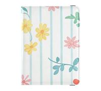 Colorful Fresh Summer Flowers Cuoio decorativo carino passaporto titolare Vaccino Caso Protector Cover Viaggio Passaporto Portafoglio Ultra Sottile, Fiori estivi freschi colorati, 1 size