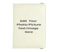 Colorful Fringehead Porta passaporto in pelle bianca personalizzabile Porta carte passaporto Custodia per passaporto con blocco RFID Ultra Slim, Colorato Fringehead Bianco, 1 size