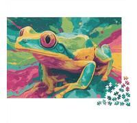 Colorful Frog Art Print-1 Puzzle Impossible 1000Pcs Decorazione Per La Casa. Giochi Rilassamento E Intelligence Per Adulti E Ragazzi Da 14 Anni 52x38cm/1000pcs