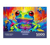 Colorful Frog Art Sturdy Thick Paper Pieces Improving Concentration, Patience And Logical Thinking in Spare Time 70x50cm/1000pcs