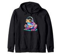 Colorful Frog Gaming con Cuffie Controller Gamer Felpa con Cappuccio