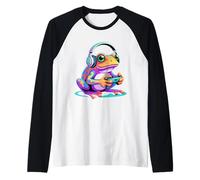 Colorful Frog Gaming con Cuffie Controller Gamer Maglia con Maniche Raglan