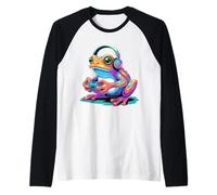 Colorful Frog Gaming con Cuffie Controller Gamer Maglia con Maniche Raglan