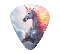 Colorful Fur Unicorn Plettri per chitarra eleganti e durevoli, tre tipi di plettri sottili, medi e pesanti (12 pezzi), adatti per chitarra, basso, chitarra elettrica, ukulele,