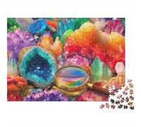 Colorful Gemstones Collection Puzzle 1000 Pezzi Cartone Spesso Per Adolescenti 12-18, Allenamento Abilità Logiche, Attività Vacanza, Regalo Anniversario Per Giovani Adulti 38x26cm/1000pcs