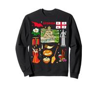 Colorful Georgia Map Art, Cultura Georgiana & Patrimonio Felpa