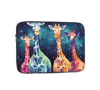 Colorful Giraffe Fan Lovers Laptop Sleeve per donne e uomini, 17 pollici impermeabile Laptop Bag leggero Notebook Computer Cover Bag