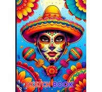 Colorful Girl Face Sketchbook: Colorful Girl Face Sketchbook Cover, 112 Pages, 8.5 x 11 Page Size, 110 Blank Pages, Cinco De Mayo Sketchbook For All.