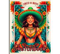 Colorful Girl Sketchbook: Colorful Girl Sketchbook Cover, 112 Pages, 8.5 x 11 Page Size, 110 Blank Pages, Cinco De Mayo Sketchbook For All.