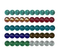 Colorful Glass Marble - 50 Grains Mixed Game Balls, Decorative Craft Beads, Clear Shiny Collectibles | Classic Toy For Kids Games Fish Tank Vase Filler Home Decoration Party Table Display