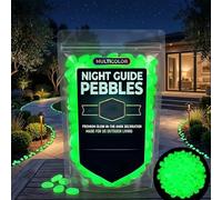 Colorful Glow-in-the-Dark Garden Stones,Glow in The Dark Rocks Outdoor,Night Guide Pebbles,Luminous Stepping Stones for Landscaping Aquarium Fish Tank Patio Walkway Yard Decor (200, Green)