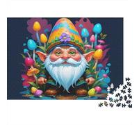Colorful Goblin Art 1000Pc for Adults Kids: Whimsical Mushroom Gnome Educational Games Suitable for Decompression 70x50cm/1000pcs