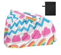 Colorful Graffiti Lines Copertura Impermeabile per Bici con Fori di Bloccaggio Anti Polvere Pioggia Neve UV Storage Copertura Bici Elettrica Adatto per la maggior parte dei kit para