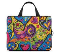 Colorful Graffiti Pattern Laptop Sleeve Ultra-sottile, impermeabile 10 pollice Laptop Borse, borsa protettiva portatile del computer con la cinghia della mano
