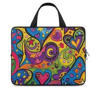 Colorful Graffiti Pattern Laptop Sleeve Ultra-sottile, impermeabile 12 pollice borse del computer portatile, borsa protettiva portatile del computer con la cinghia della mano