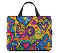 Colorful Graffiti Pattern Laptop Sleeve Ultra-sottile, impermeabile 13 pollice Laptop Borse, Borsa protettiva portatile del computer con la cinghia della mano