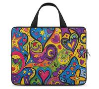 Colorful Graffiti Pattern Laptop Sleeve Ultra-sottile, impermeabile 15 pollice Laptop Borse, Borsa protettiva portatile del computer con la cinghia della mano