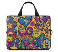 Colorful Graffiti Pattern Laptop Sleeve Ultra-sottile, impermeabile 17 pollice borse del computer portatile, borsa protettiva portatile del computer con la cinghia della mano