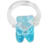Colorful Gummy Bear Ring, Summer Cartoon Bear Trasparente Acrilico Anello Bella Resina Finger Band Anello Gioielli Per Le Donne Trattamento Intelligente