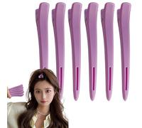 Colorful Hair Clips, Duck Bill Hair Styling Clips, Portable Clip, Slip Resistant Design for Easy Hairs Sectioning, 6 Pack Set, Ideal for Professional or Personal Style