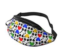Colorful Heart Panda Crossbody Bag Runner Piccolo Hip Running Sport Sottile Alla moda Per Jogging Escursionismo Donna