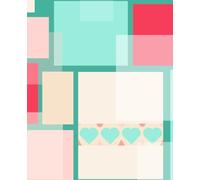 Colorful Heart Sketchbook: Cute Geometric Art Journal for Drawing, Doodling, and Creative Ideas. 200 Blank Pages, Soft Matte Cover