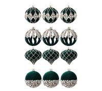 Colorful Holiday Baubles - Artistic Gem Set, Twelve Sparkling Pieces Delivering Contemporary Shine for Trees, Mantels, Rooms, Offices, Storefronts, Events, Banquets, Receptions, Ceremonial Gatherings