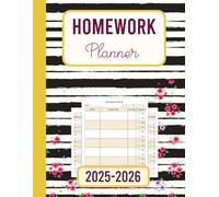 Colorful Homework Planner for ADHD Students: Easily Master Your Studies Undated Assignment Book for Elementary, Middle/High School, and College Students