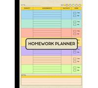 Colorful Homework Planner for ADHD Students: Undated Academic Journal and Assignment Notebook for Middle, High School, and College - A Simple Tool to Stay Focused and Organized.