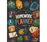 COLORFUL HOMEWORK PLANNER: Undated Assignment Tracker Notebook for Elementary, Middle School, High School, and College Students | Simple Layout for ... Tasks, Including ADHD-Friendly Planning