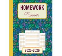 Colorful Homework Planner: Undated Daily Assignment Tracker for Students of All Levels (Elementary, Middle, High School, and College)