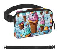 Colorful Ice Cream 1123 - Marsupio a tracolla per uomo e donna, marsupio per viaggi, casual, passeggiate, corsa, escursionismo, ciclismo, Multicolore 09, 1.5x9.0x5.9in/4x23x15cm