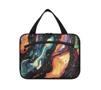 Colorful Ink Render appeso borsa da toilette da viaggio da uomo con gancio, designer chic borsa medicina per gli elementi essenziali da viaggio per le donne viaggio bolso de mano para hombre M