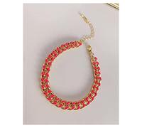 Colorful Jewelry Neon Color Link Chain Women Crystal Zircon Rosary Chain Summer Jewelry cz