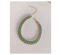 Colorful Jewelry Neon Color Link Chain Women Crystal Zircon Rosary Chain Summer Jewelry cz