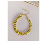 Colorful Jewelry Neon Color Link Chain Women Crystal Zircon Rosary Chain Summer Jewelry cz