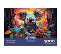 Colorful Koala Art 1000 Pezzi Puzzle Per Adulti Puzzle Cartone Premium - Anti-stress E Decorazione Murale, Regalo Per Donne, Uomini E Anziani Appassionati 38x26cm/1000pcs