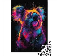 Colorful Koala Art Print Jigsaw Puzzle Impossible 1000Pcs Decorazione Per La Casa. Giochi Rilassamento E Intelligence Per Adulti E Ragazzi Da 14 Anni 70x50cm/1000pcs