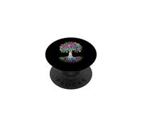 Colorful Life Is Really Good Vintage Unique Tree Art PopSockets PopGrip Adesivo