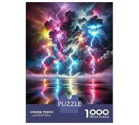 Colorful Lightning Storm 1000 Pezzi Puzzle Puzzle Premium Cartone Extra Spesso - Preferito Dai Collezionisti, Relax Mentale, Pause Ufficio, Viaggio E Regali Festivi 70x50cm/1000pcs
