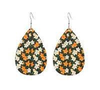 Colorful Lily Orecchini Da Donna In Pelle A Forma Di Goccia Squisito Orecchini Pendenti Eleganti Ciondolo A Goccia Per Accessori Matrimoni Feste