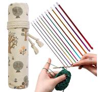 Colorful Long Crochet Hook Set, Beginner’s Knitting Needle Kit, Ergonomic Station with Reinforced Build, High Efficiency Yarn Guide, Crafting Accessory with Vibrant Style Tool for Scarf Blanket