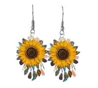 Colorful Long Dangle Earrings, Vintage Feather Earrings With Dream Catcher Design, Handmade Lightweight Dangle Accessory
